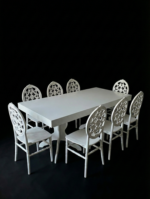 DAVET EVİ DÜZ MASA AHTAPOT AYAK KLASİK MODEL-4