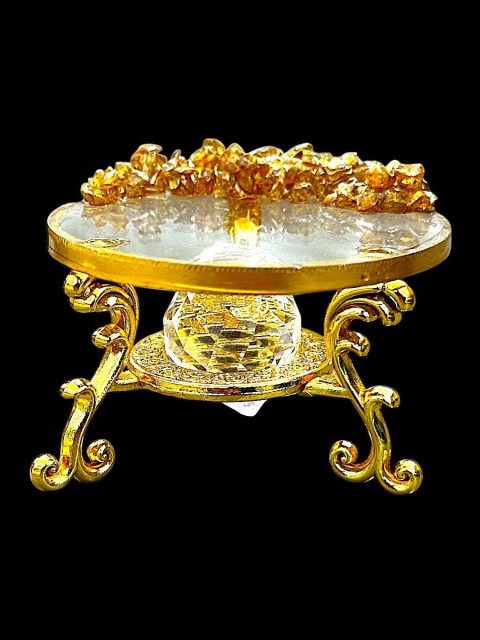 Epoksi Taşlı Gold Gümüş Yüzük Yükseltici