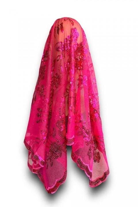 Fuşya Pullu Duvak 2’li Takım