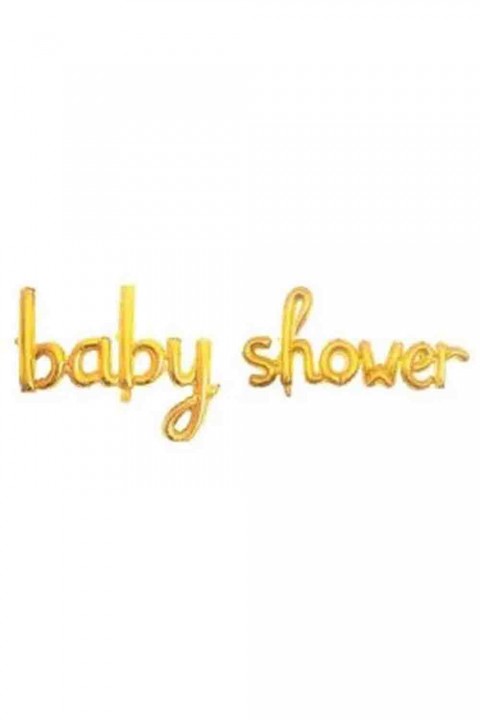 Gold Baby Shower El Yazısı Folyo Balon