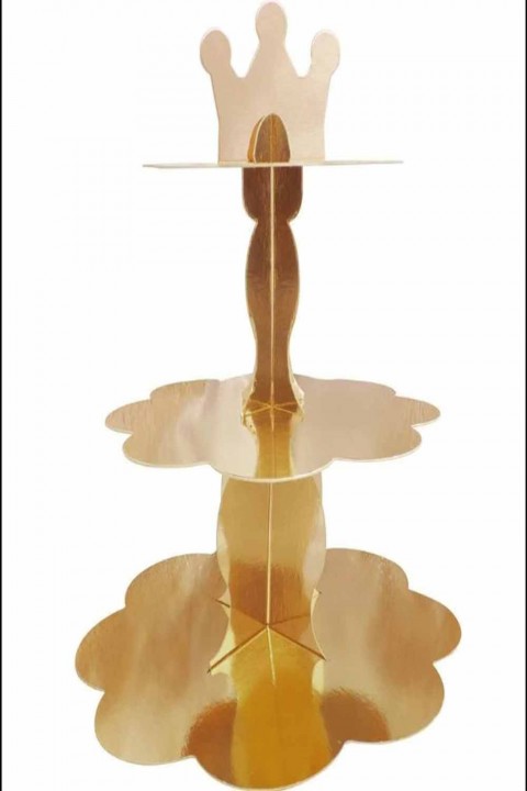 Gold Kek Standı 3 Katlı