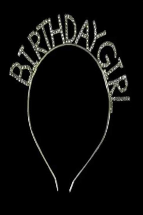 Gümüş Bırthday Gırl Taç Taşlı