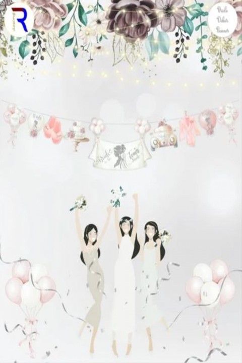 Gümüş Bride To Be Team Bride Duvar Dekor Süsü