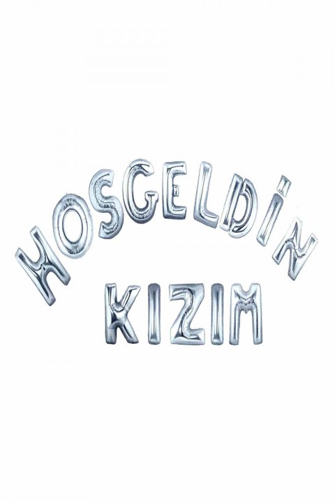 Gümüş Hoşgeldin Kızım Folyo Balon