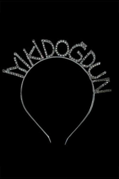 Gümüş İyiki Doğdun Taç Taşlı