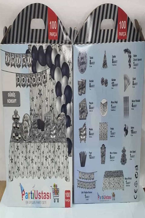 Gümüş Parti Seti 100 Parça