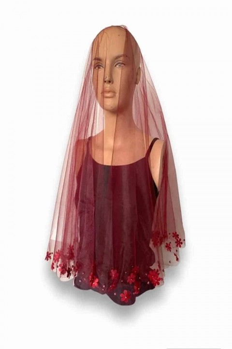 Hesaplı Lazerli İncili 3’lü Duvak Takımı