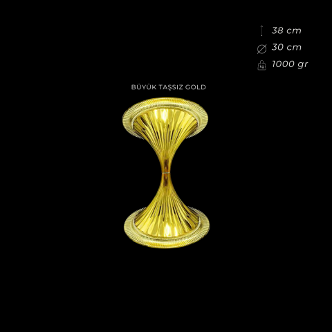 Kadeh Vazo Gold Büyük Taşsız