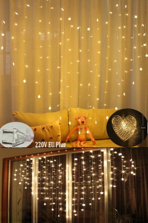 Kalp Şeklinde Perde Led Fişli Günışığı