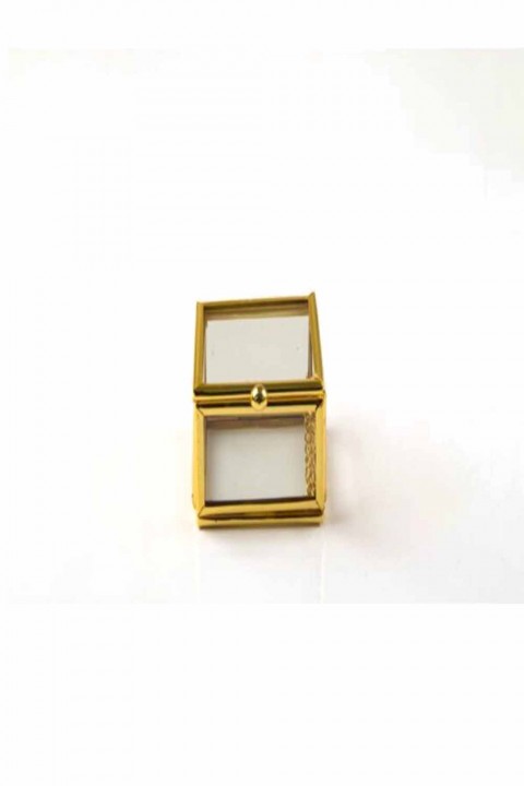 Kare Gold Mücevher Takı Kutusu