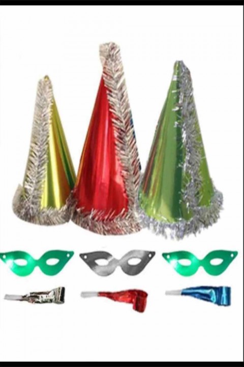 Katyon Fırfırlı Şapkalı Parti Seti