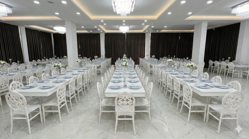 KLASİK DAVET EVİ MASA KELEBEK AYAK