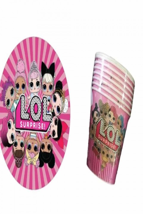 Lol Karakterli Tabak Bardak 8’li