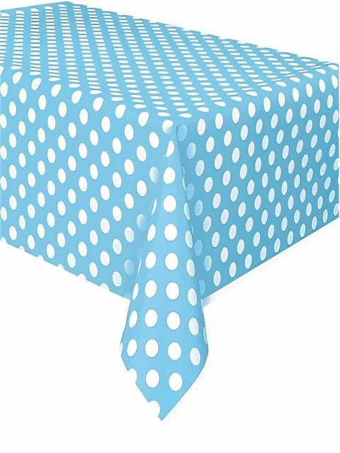 Mavi Beyaz Puantiyeli Masa Örtüsü 120*180