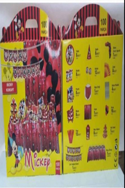 Mickey Konsept Parti Seti 100 Parça