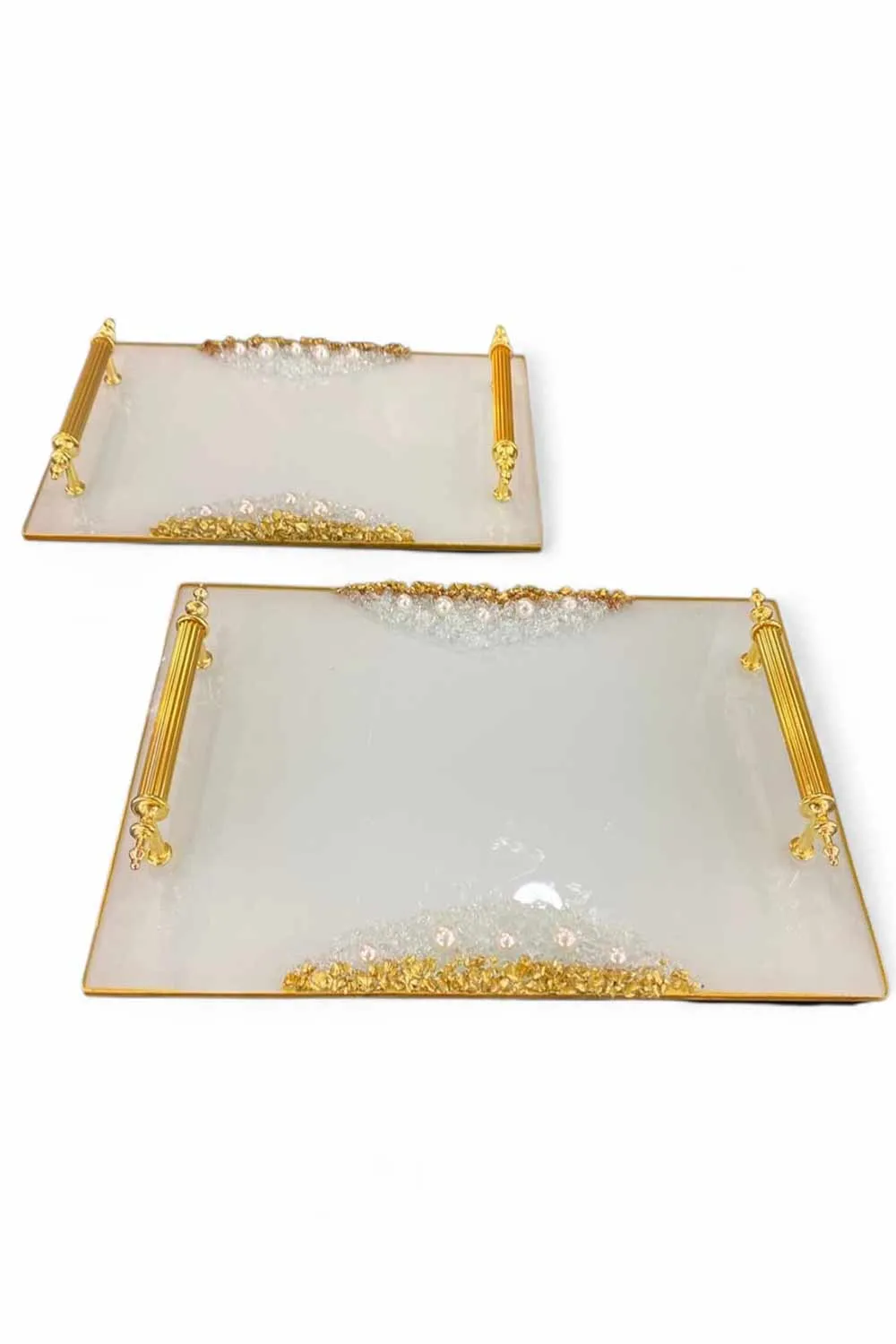 NİŞAN TEPSİSİ ZÜMRÜT MODEL GOLD GÜMÜŞ