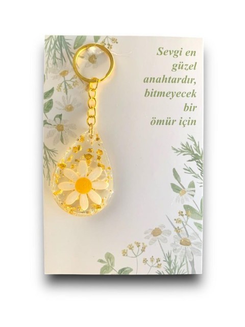 Papatya Model Epoksi Anahtarlık 20’li