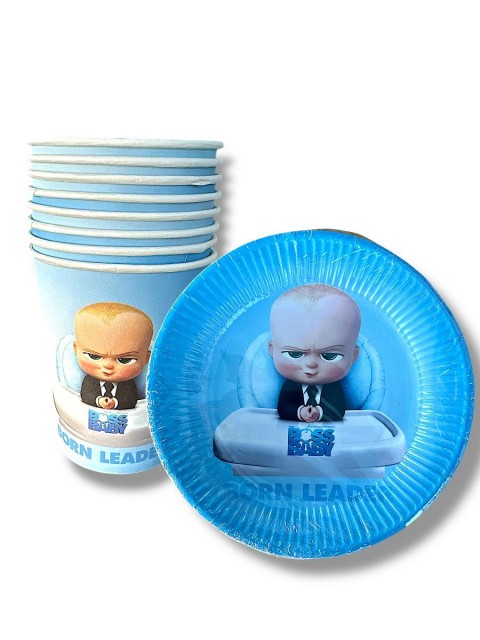 Patron Bebek Karekterli Tabak Bardak 8’li