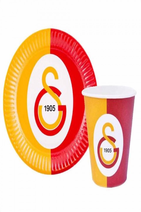 Sarı Kırmızı Karakterli Tabak Bardak Takım