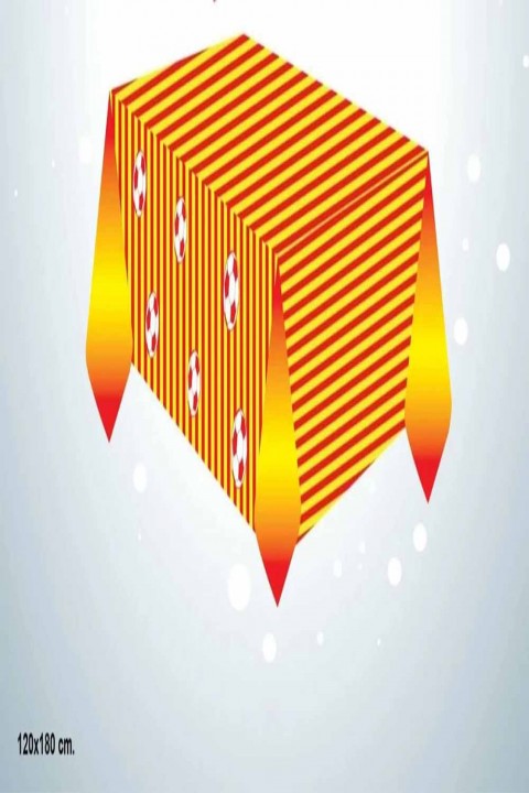 Sarı Kırmızı Masa Örtüsü 120x180 Cm