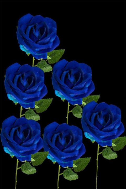 Tekli Alım Kadife Tek Gül Mavi