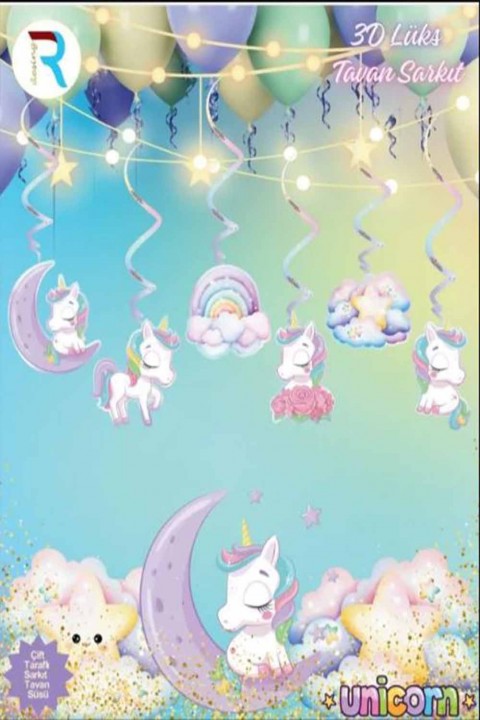 Unicorn 6’lı Lüks Tavan Süsü