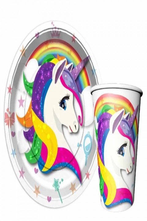 Unicorn Karakterli Tabak Bardak 8’li