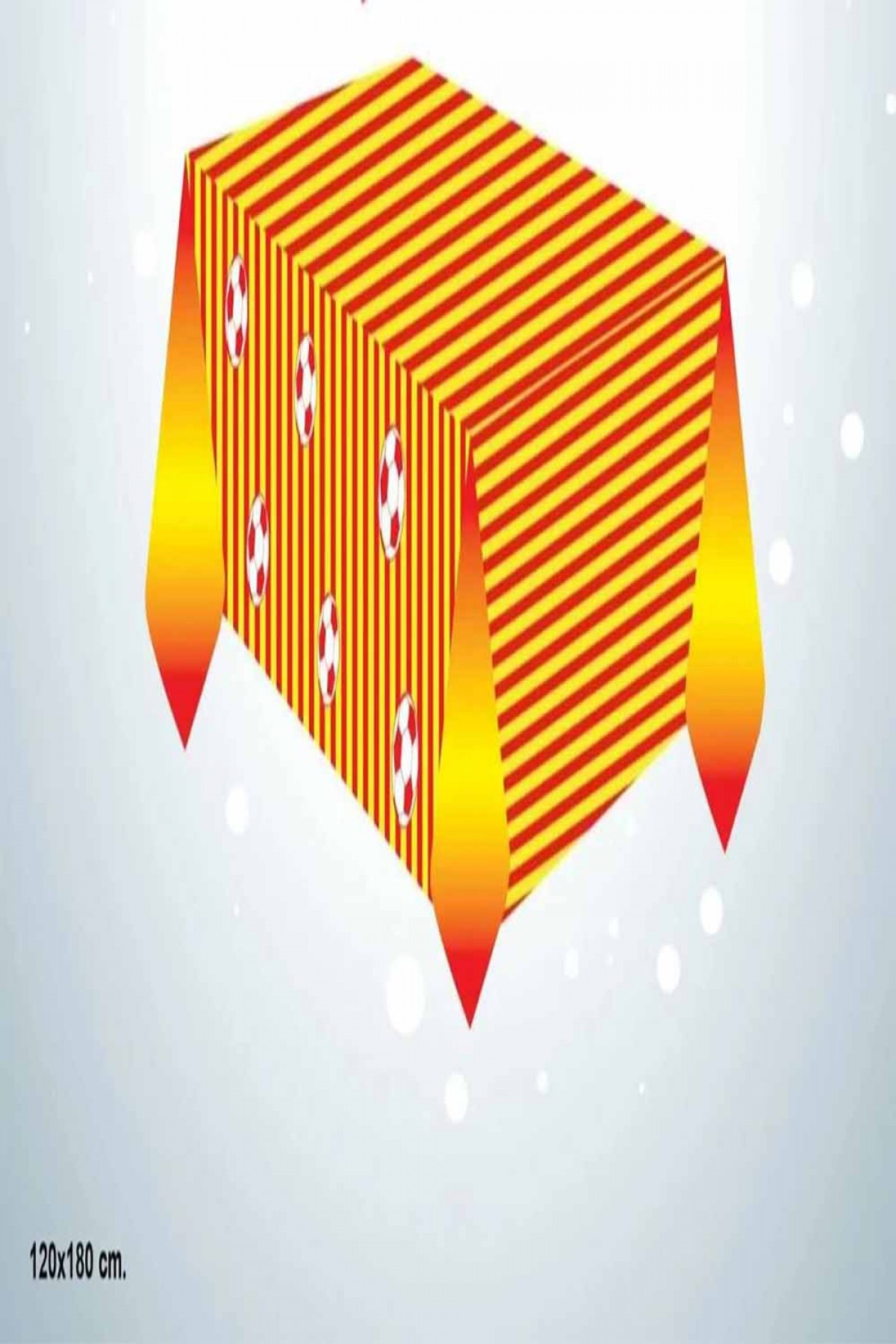 Sarı Kırmızı Masa Örtüsü 120x180 Cm