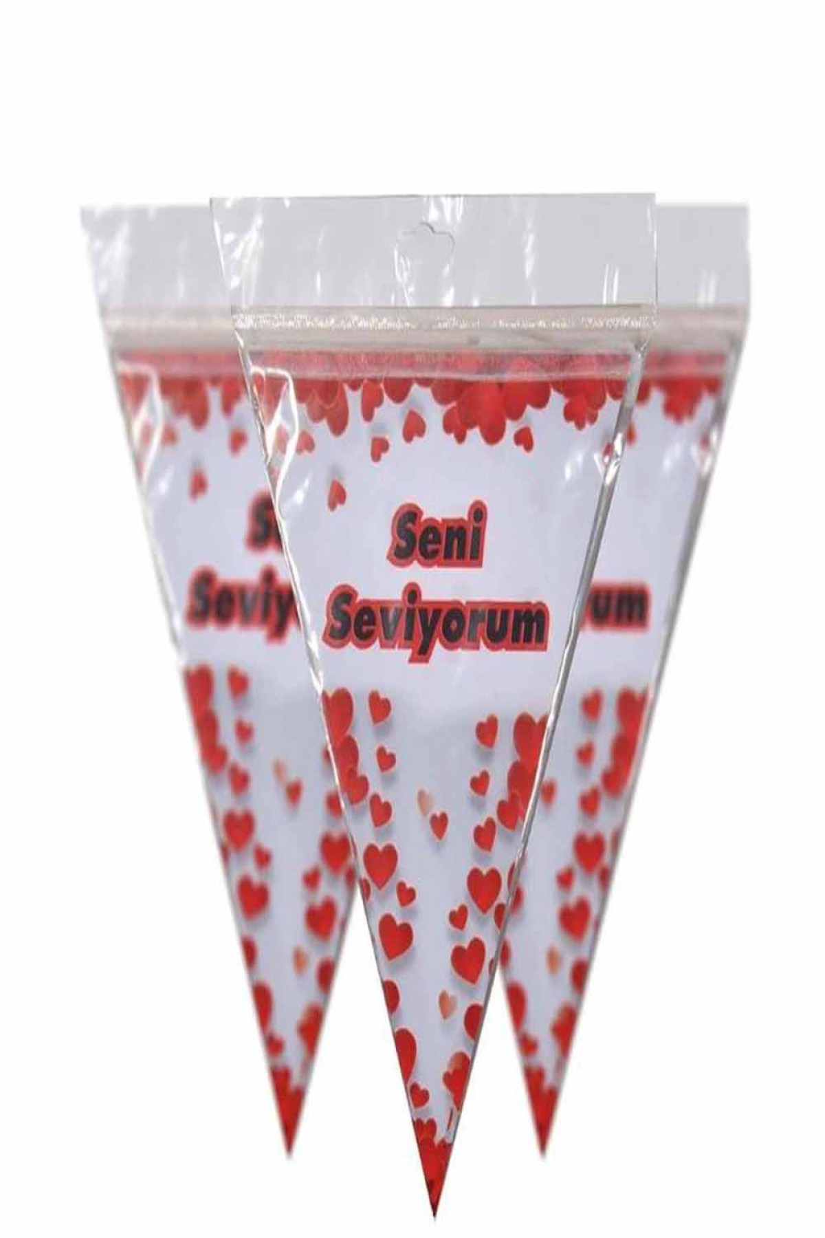 Seni Seviyorum Yazılı Flama 10 Adet