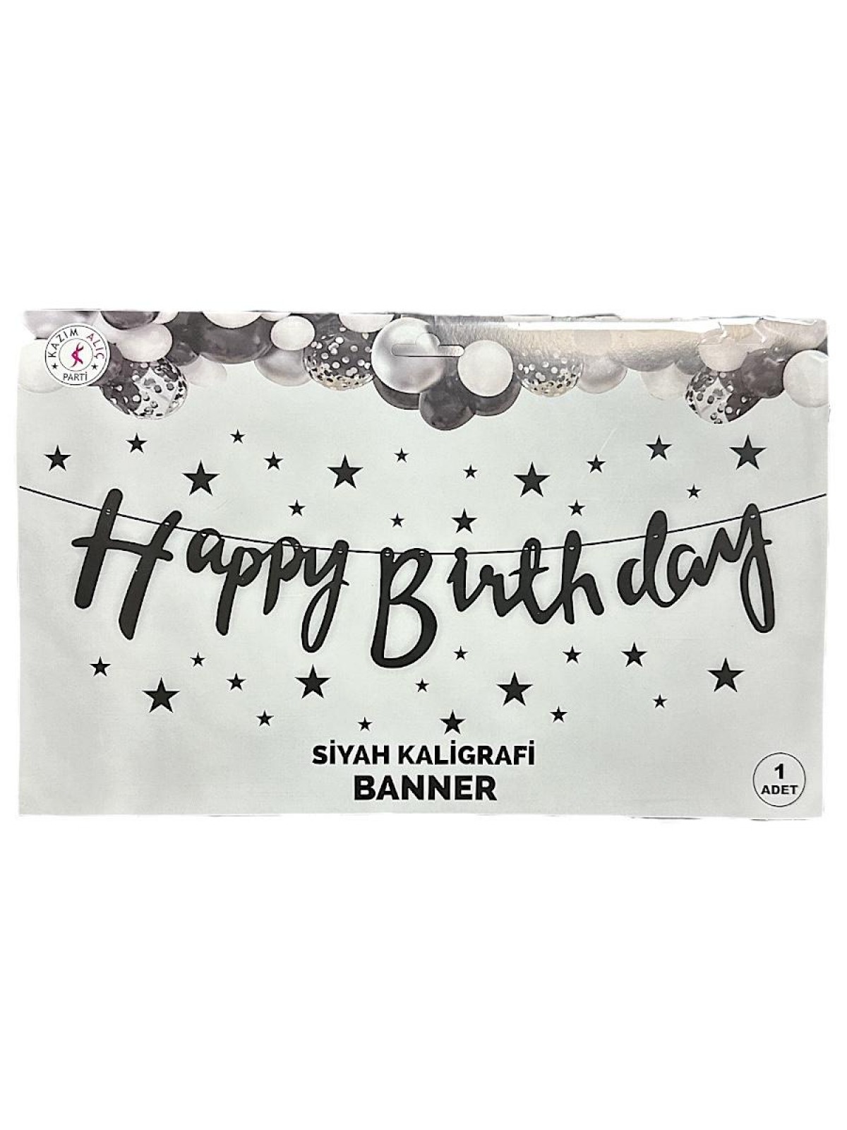 Siyah Happy Birthday Kaliğrafi Yazı Banner Siyah Happy Birthday Kaliğrafi Yazı Banner