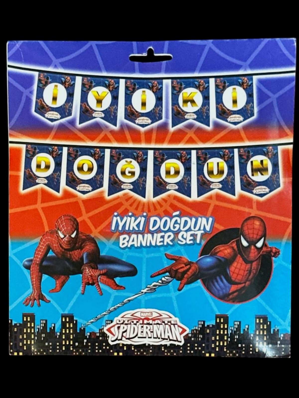 Spiderman İyiki Doğdun Karton Flama