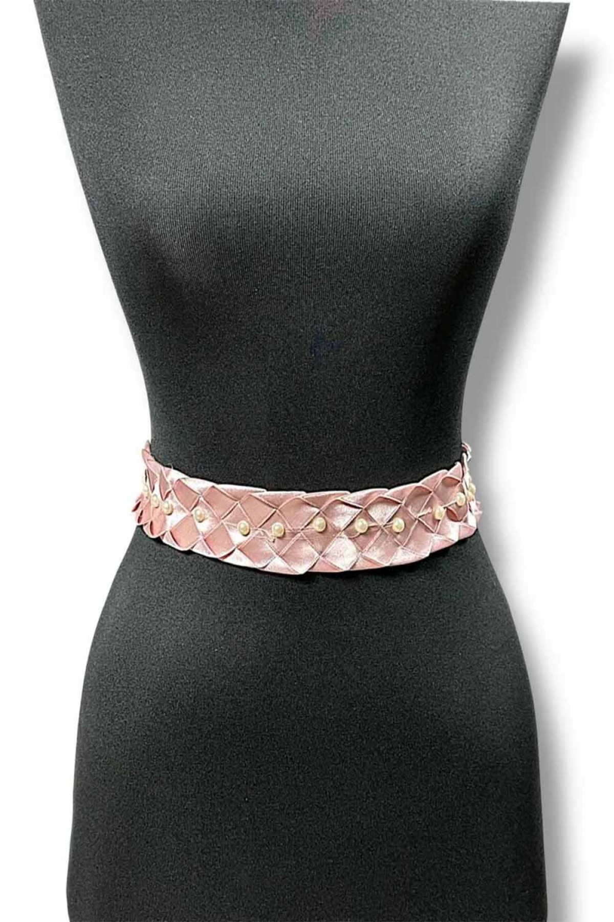 Pudra Örgülü Taşlı Gelin Kemeri
