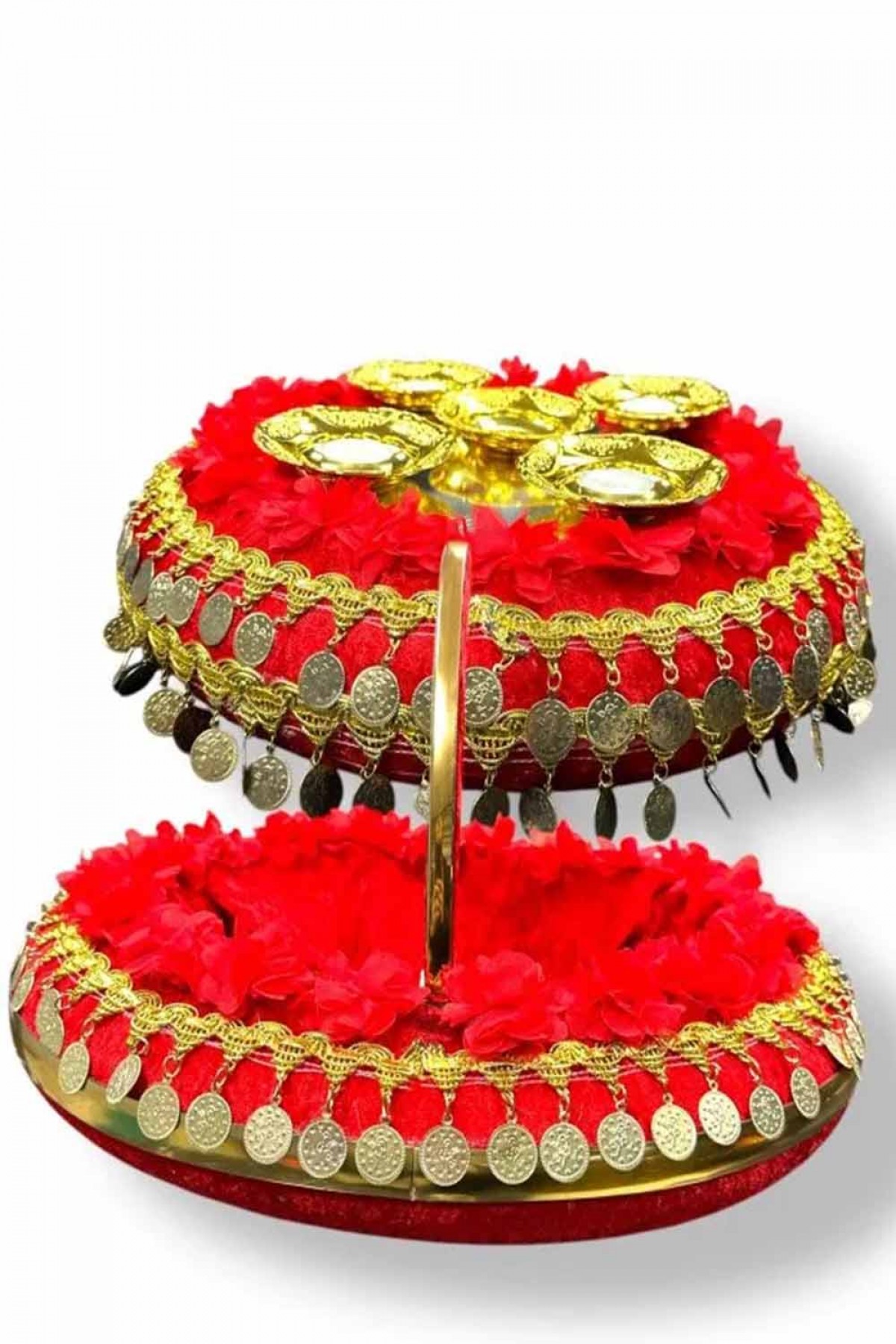 Kırmızı Çift Paralı Şeritli  Sepet Takımı