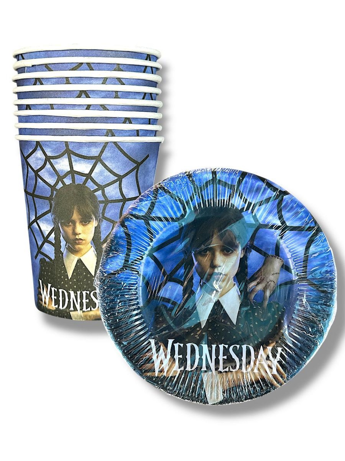 Wednesday Karekterli Tabak Bardak 8’li Wednesday Karekterli Tabak Bardak 8’li