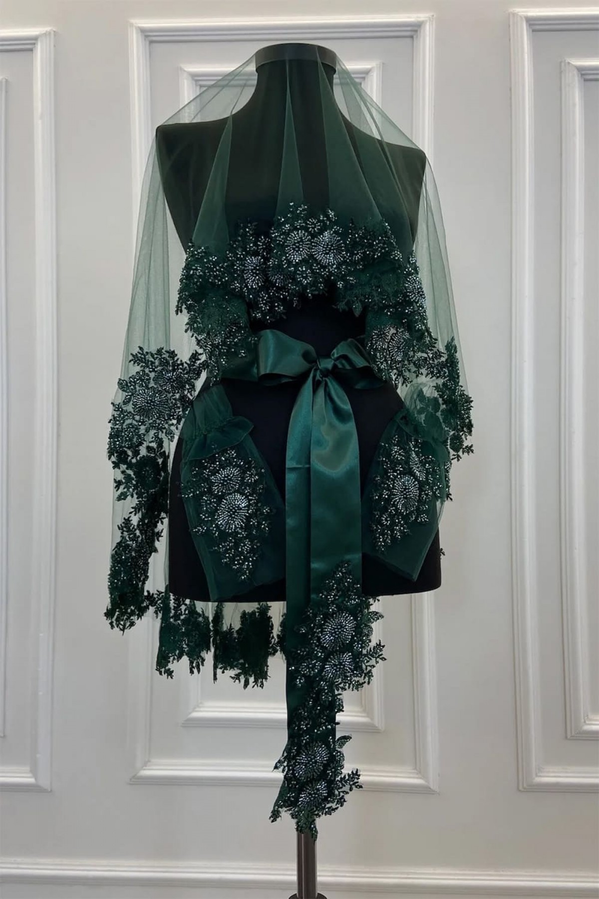 Yeşil Vip Gelin Duvak Seti Yeşil Vip Gelin Duvak Seti